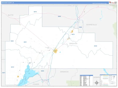 Bingham County, ID map