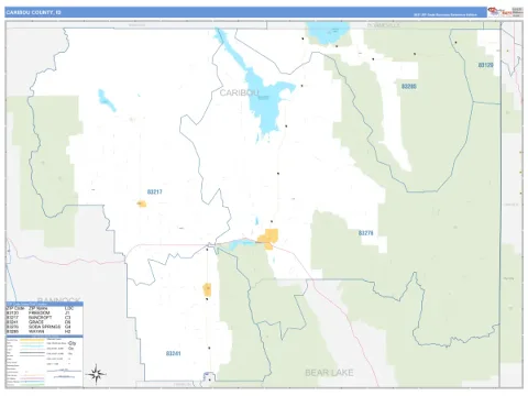 Caribou County, ID map