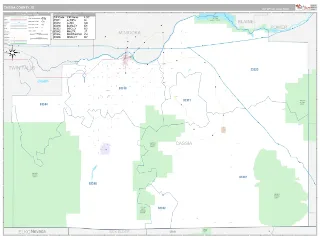Cassia County, ID Classic style ZIP Code wall map