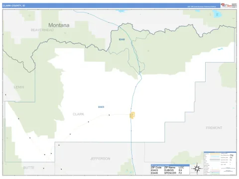 Clark County, ID map