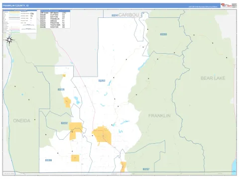 Franklin County, ID map