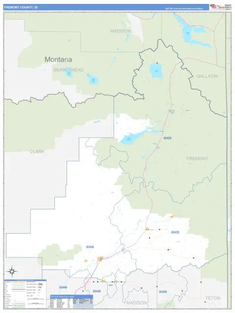 Fremont County, ID map