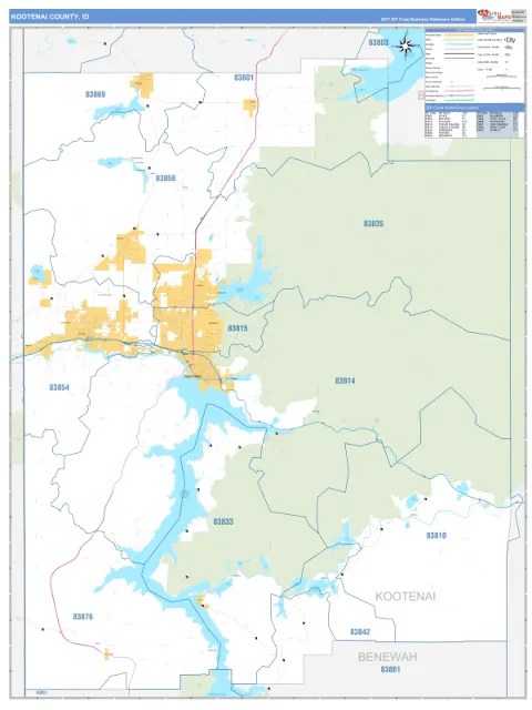 Kootenai County, ID map