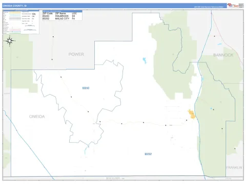 Oneida County, ID map