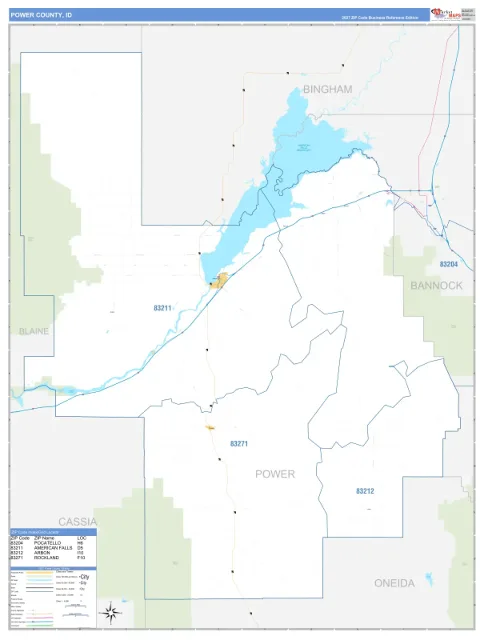 Power County, ID map