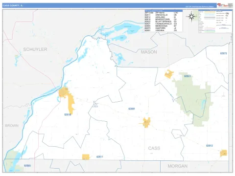 Cass County, IL map