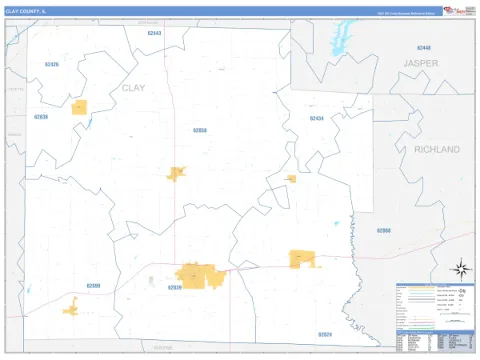 Clay County, IL map