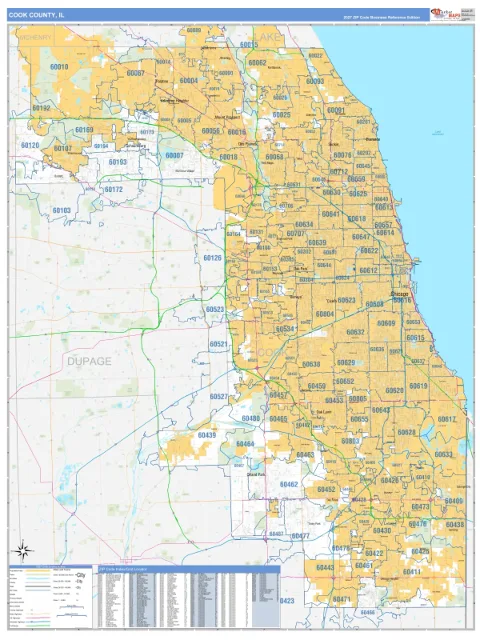 Cook County, IL map