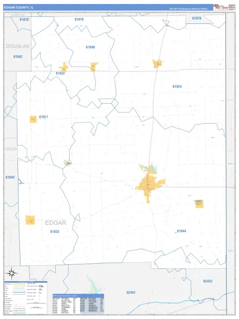 Edgar County, IL map