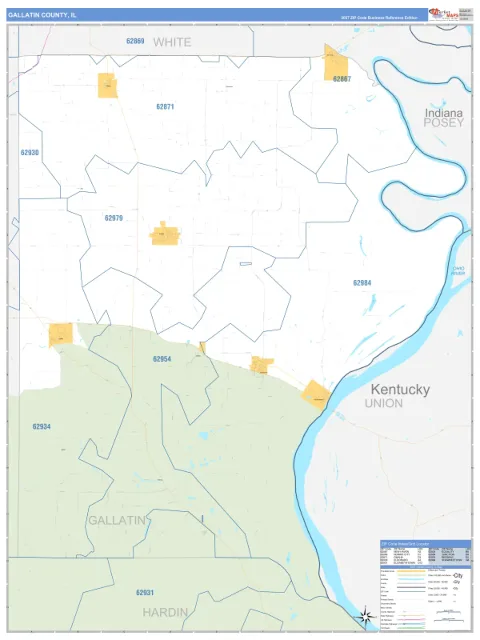 Gallatin County, IL map