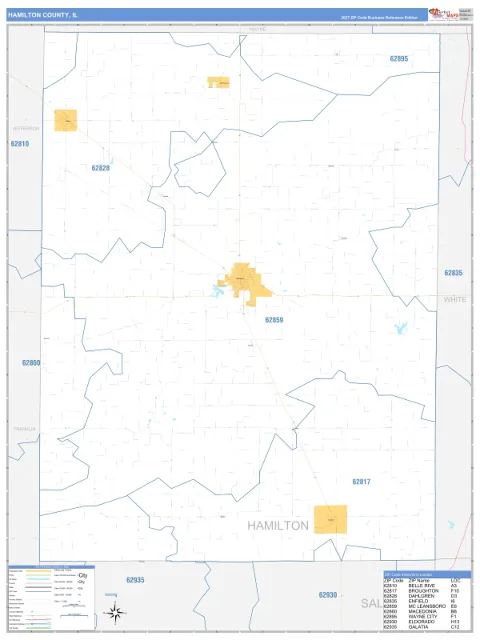 Hamilton County, IL map