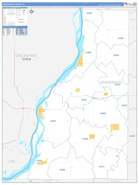 Henderson County, IL map