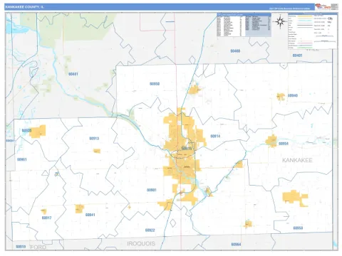 Kankakee County, IL map