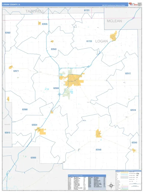Logan County, IL map