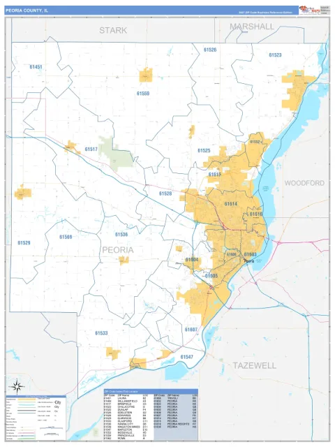Peoria County, IL map