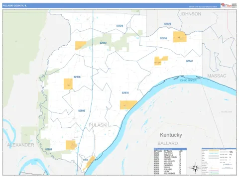 Pulaski County, IL map