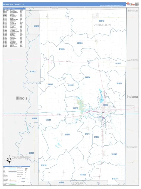 Vermilion County, IL map