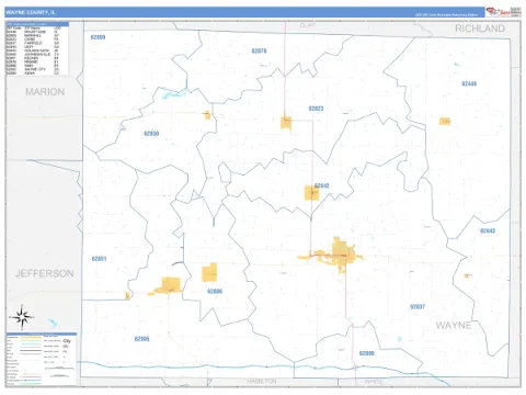 Wayne County, IL map