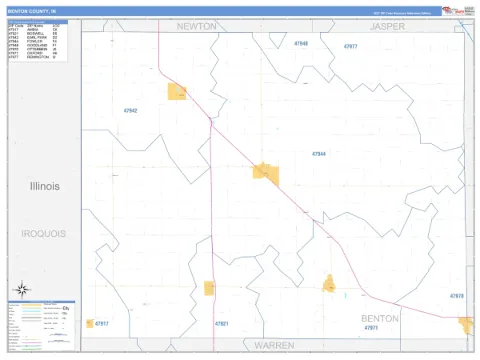 Benton County, IN map