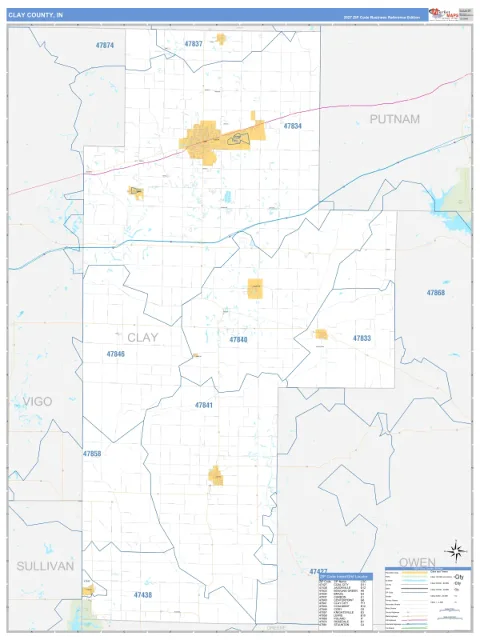 Clay County, IN map