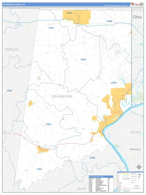 Dearborn County, IN map