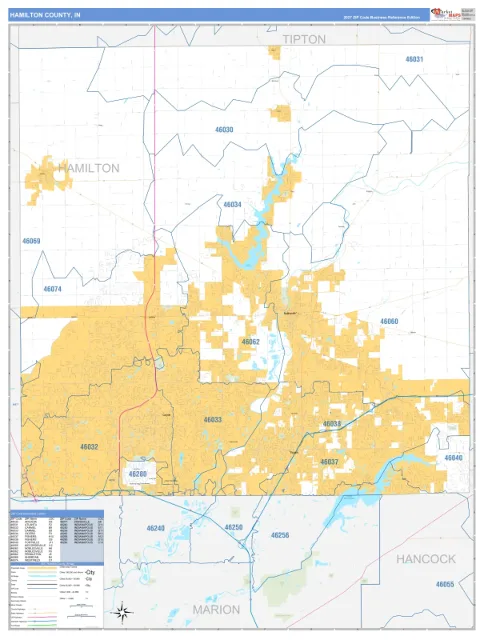 Hamilton County, IN map
