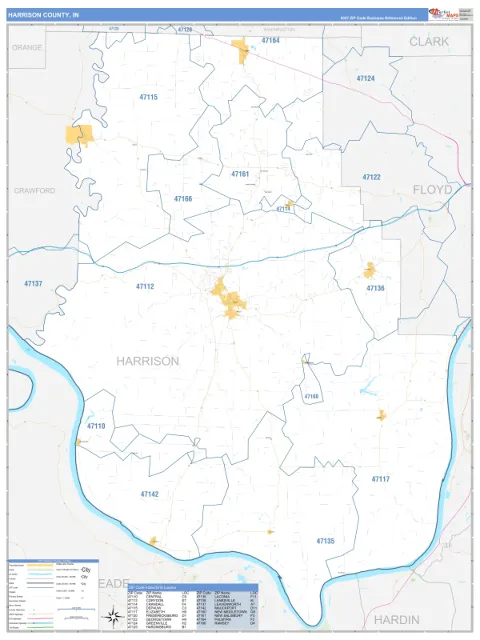 Harrison County, IN map