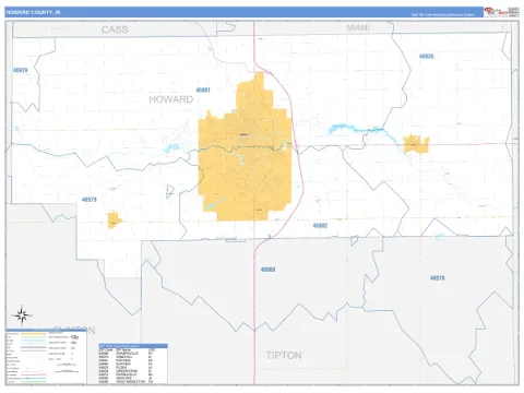 Howard County, IN map