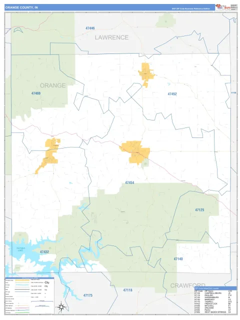 Orange County, IN map