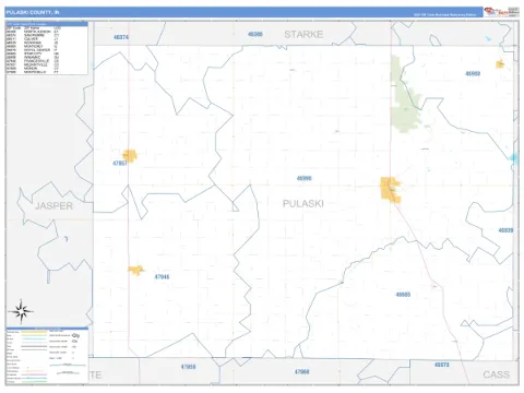 Pulaski County, IN map