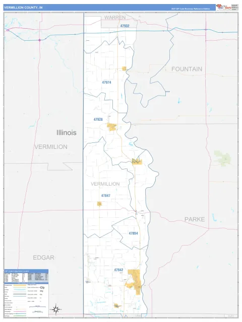 Vermillion County, IN map