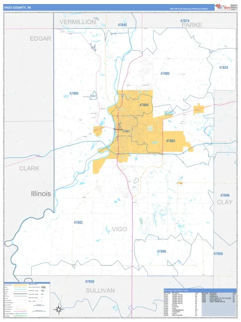 Vigo County, IN map