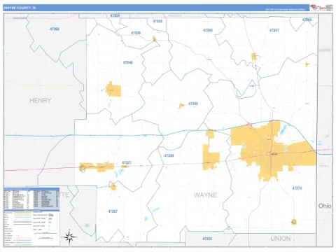 Wayne County, IN map