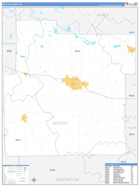 Whitley County, IN map