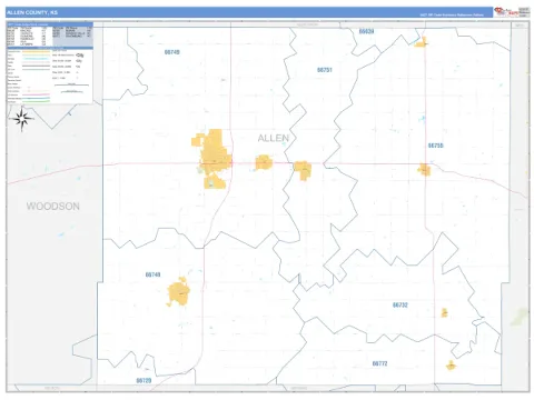 Allen County, KS map