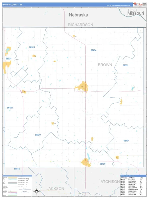 Brown County, KS map