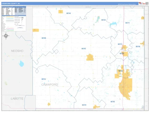 Crawford County, KS map