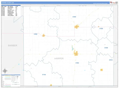 Harper County, KS map