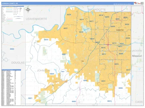 Johnson County, KS map