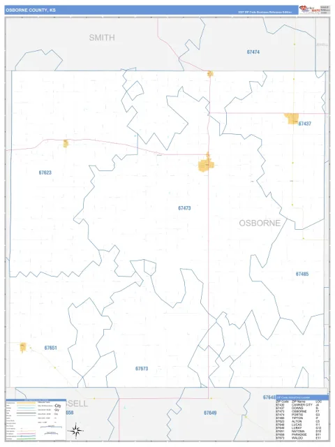 Osborne County, KS map