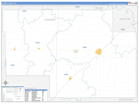 Pawnee County, KS map
