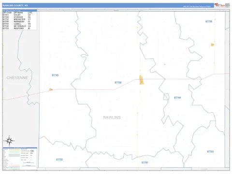 Rawlins County, KS map
