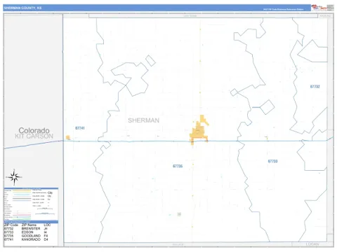 Sherman County, KS map