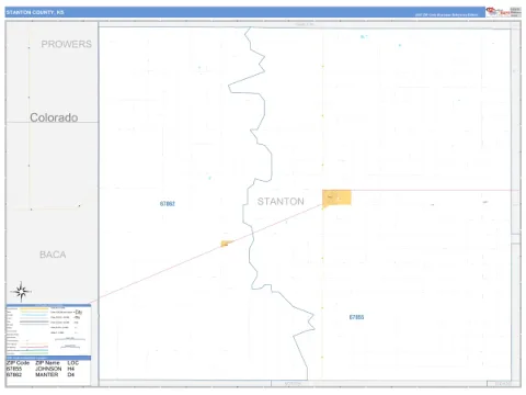 Stanton County, KS map