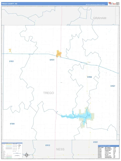 Trego County, KS map