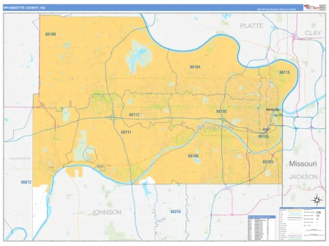 Wyandotte County, KS map