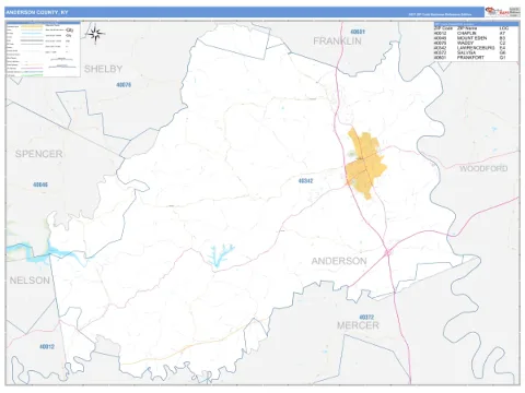 Anderson County, KY map