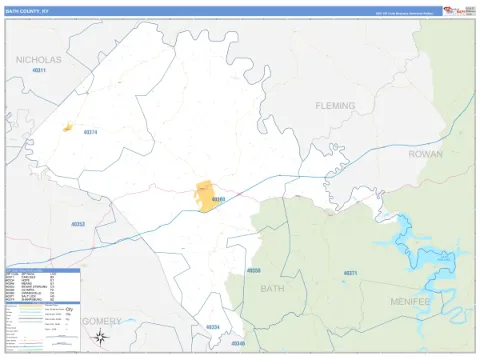 Bath County, KY map