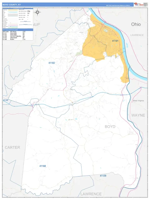 Boyd County, KY map