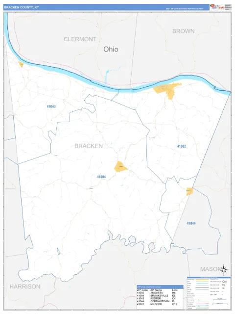 Bracken County, KY map